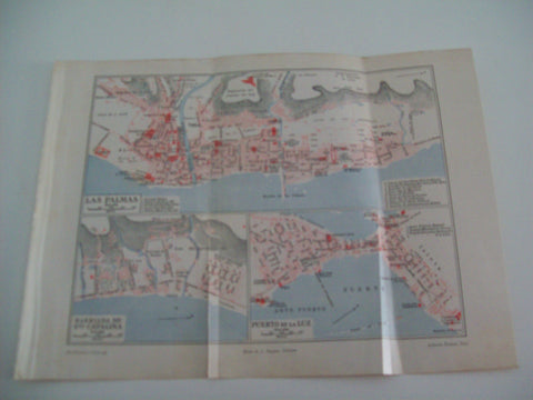 LAMINA ESPASA 1491: Mapa de Las Palmas