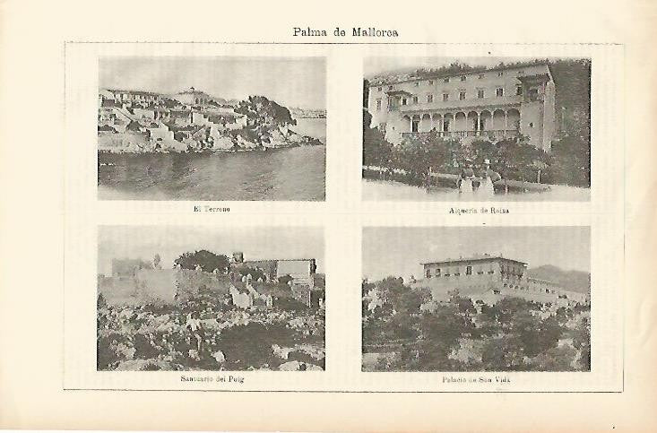 LAMINA ESPASA 1495: Vistas de Palma de Mallorca