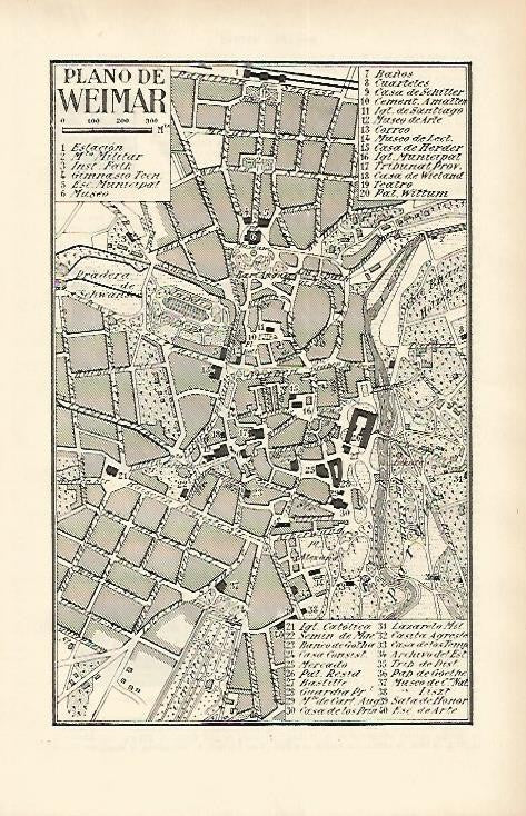 LAMINA ESPASA Alemania 1580: Plano de Weimar Alemania