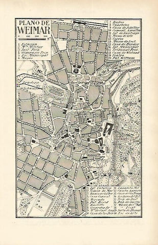 LAMINA ESPASA Alemania 1580: Plano de Weimar Alemania