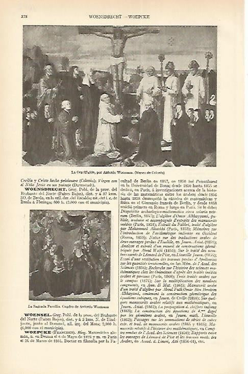 LAMINA ESPASA 1602: Cuadros de A. Woensam
