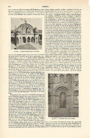 LAMINA ESPASA 1617: Catedral de Zamora