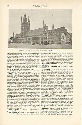 LAMINA ESPASA 1638: La Lonja de los Pañeros de Ypres Belgica