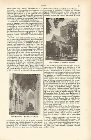 LAMINA ESPASA 1641: Catedral de York Ingalterra