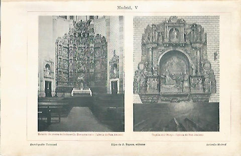 LAMINA ESPASA 1704: Iglesia de San Andres Madrid