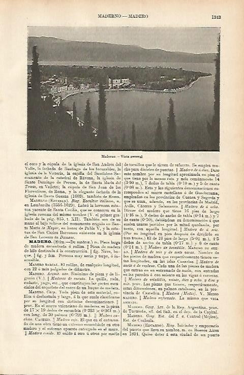 LAMINA ESPASA 1732: Vista general de Maderno Italia