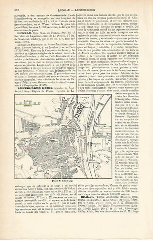 LAMINA ESPASA Alemania 1782: Plano de Lunenburg Alemania
