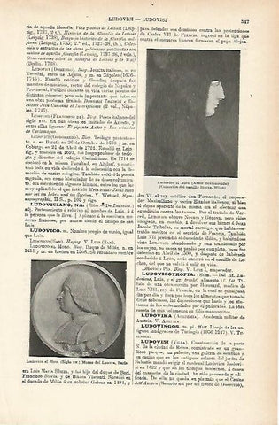 LAMINA ESPASA 1821: Retratos de Ludovico el Moro