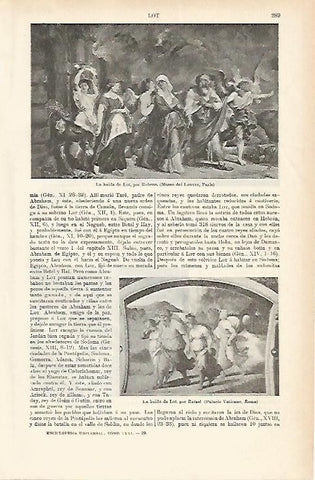 LAMINA ESPASA 1863: La huida de Lot de Rubens