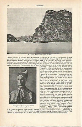 LAMINA ESPASA 1876: Vista de El Lorelei