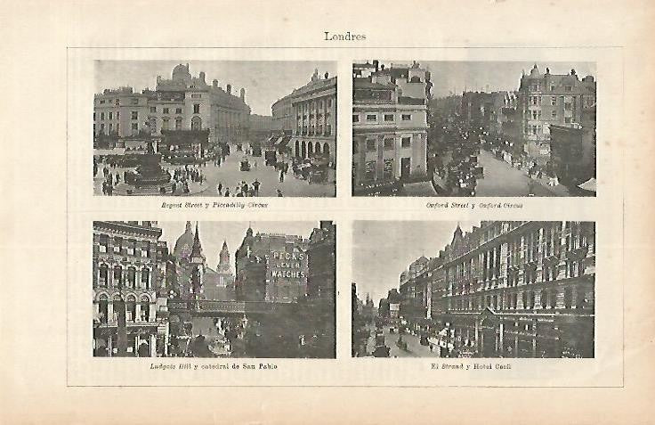LAMINA ESPASA 1893: Londres