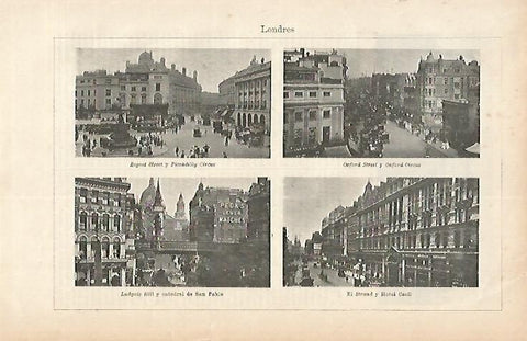 LAMINA ESPASA 1893: Londres