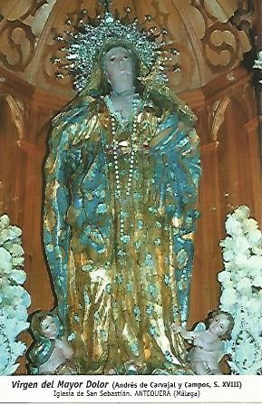 POSTAL 54646: Virgen del Mayor Dolor. Antequera Malaga