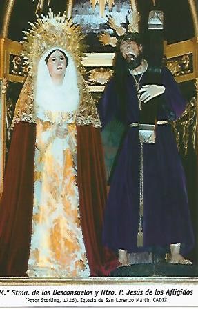 POSTAL 54715: Maria Santisima de los Desconsuelos y Jesus de los Afligidos 1726. Cadiz