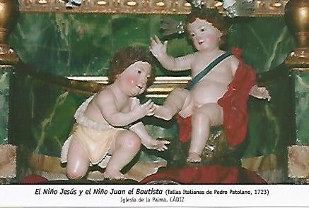 POSTAL 54720: El Niño Jesus y el Niño Juan el Bautista 1723. Cadiz