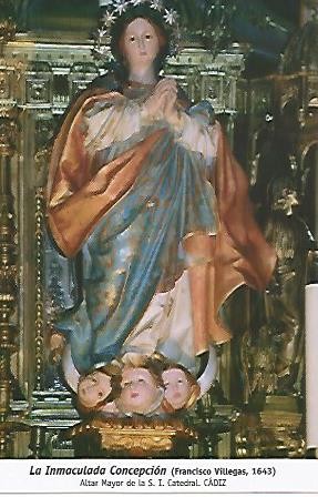 POSTAL 54724: La Inmaculada Concepcion de Villegas 1643. Cadiz