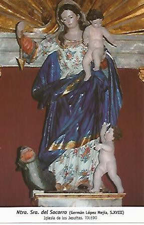 POSTAL 54737: Virgen del Socorro de Lopez Mejia siglo XVIII. Toledo
