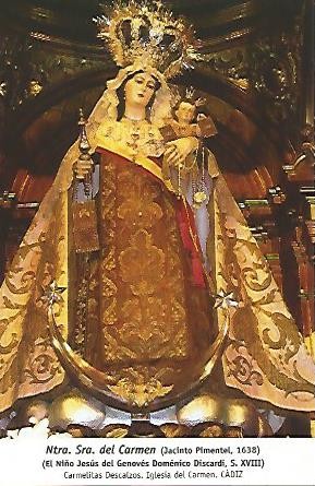 POSTAL 54763: Virgen del Carmen de Jacinto Pimentel 1638. Cadiz