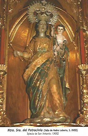 POSTAL 54774: Virgen del Patrocinio de Pedro Loboria siglo XVIII. Cadiz