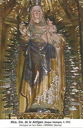 POSTAL 54781: Nuestra Señora de la Angustia de Roque Valduque siglo XVI. Carmona Sevilla