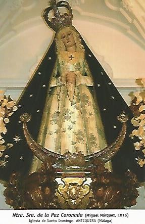 POSTAL 54796: Nuestra Señora de la Paz Coronada. Antequera Malaga