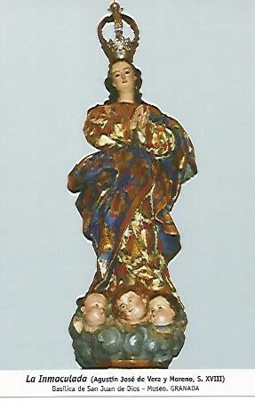 POSTAL 54800: La Inmaculada de Jose de Vera siglo XVIII. Granada
