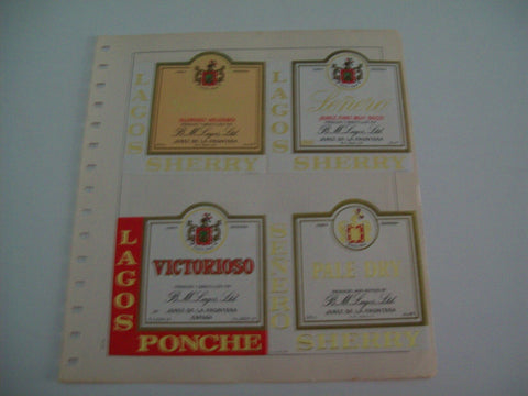 ETIQUETA LICOR 2226: Lagos Sherry Señero Victorioso Pale Dry Señero