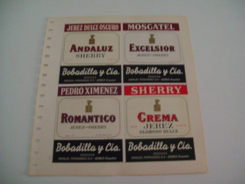 ETIQUETA LICOR 2245: Jerez Bobadilla