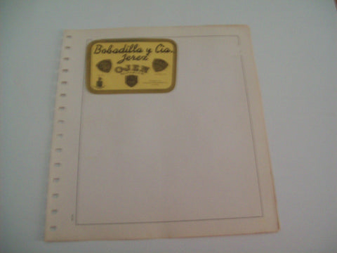 ETIQUETA LICOR 2246: Jereez Ojen Bobadilla