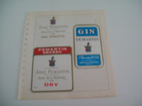 ETIQUETA LICOR 2250: Licores de Jose Pemartin