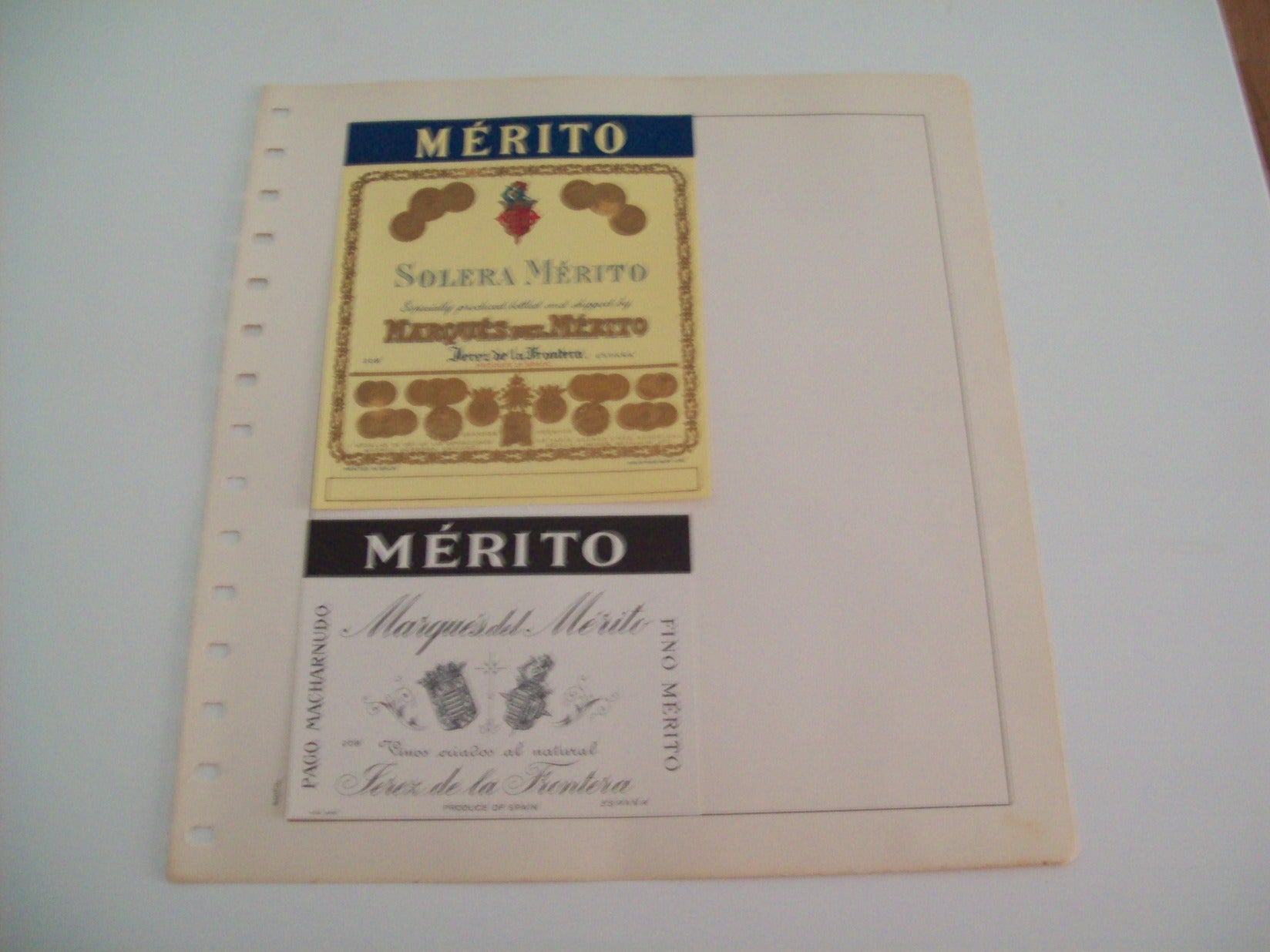 ETIQUETA LICOR 2266: Solera Merito