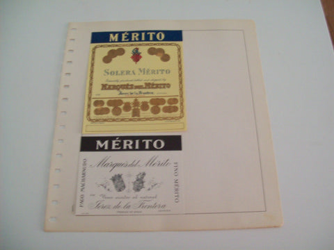ETIQUETA LICOR 2266: Solera Merito