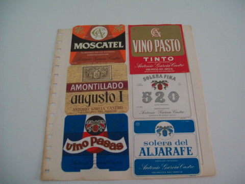 ETIQUETA LICOR 2282: Antonio Garcia Castro