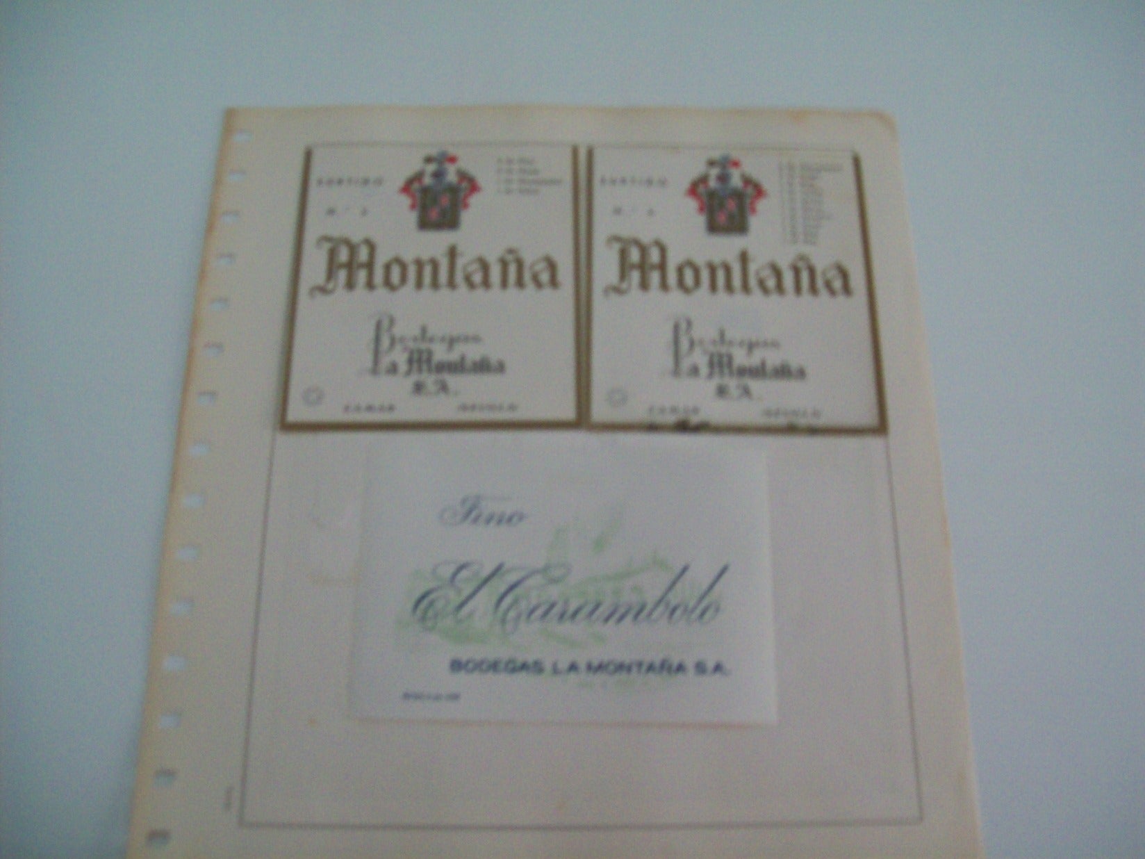 ETIQUETA LICOR 2284: Bodegas La Montaña