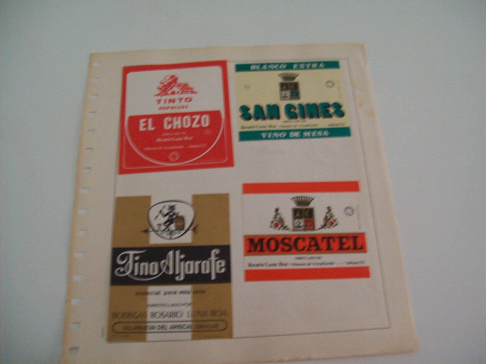ETIQUETA LICOR 2285: Bodegas Rosario Luna Boa