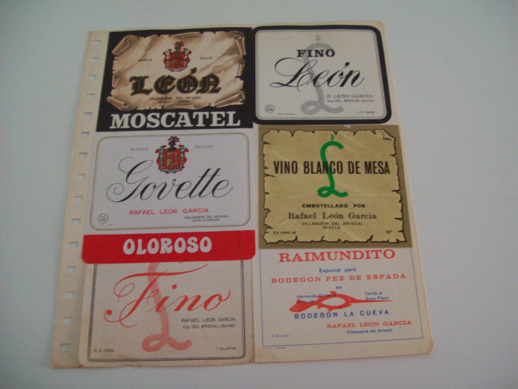 ETIQUETA LICOR 2288: Licores de Bodegas Rafael Leon Garcia