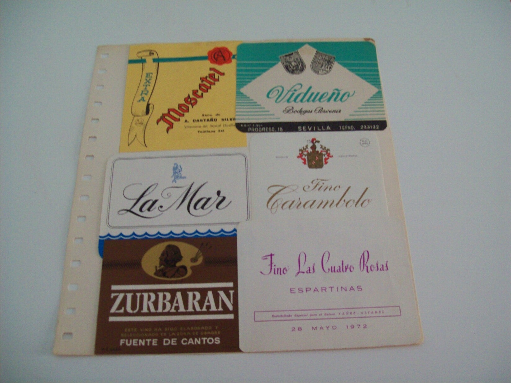 ETIQUETA LICOR 2290: Fino Carambolo Vidueño La Mar Zurbaran