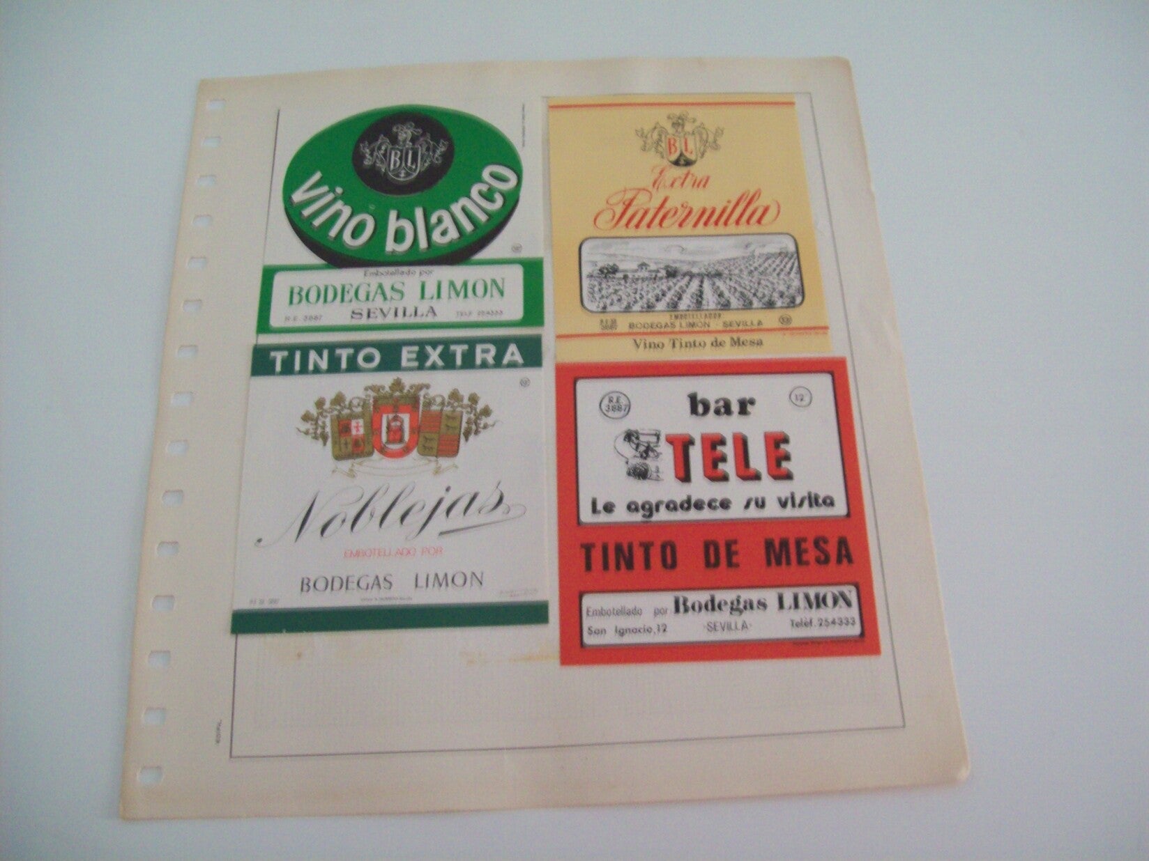 ETIQUETA LICOR 2296: Bodegas Limon