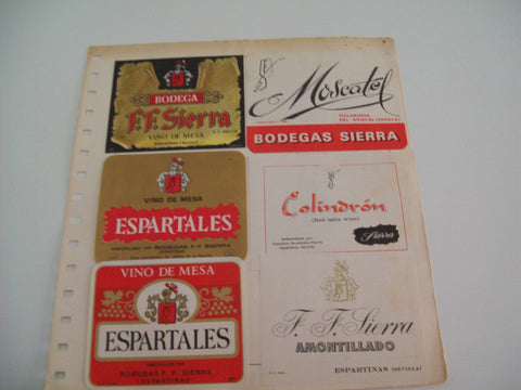 ETIQUETA LICOR 2299: Vinos de Bodegas Sierra