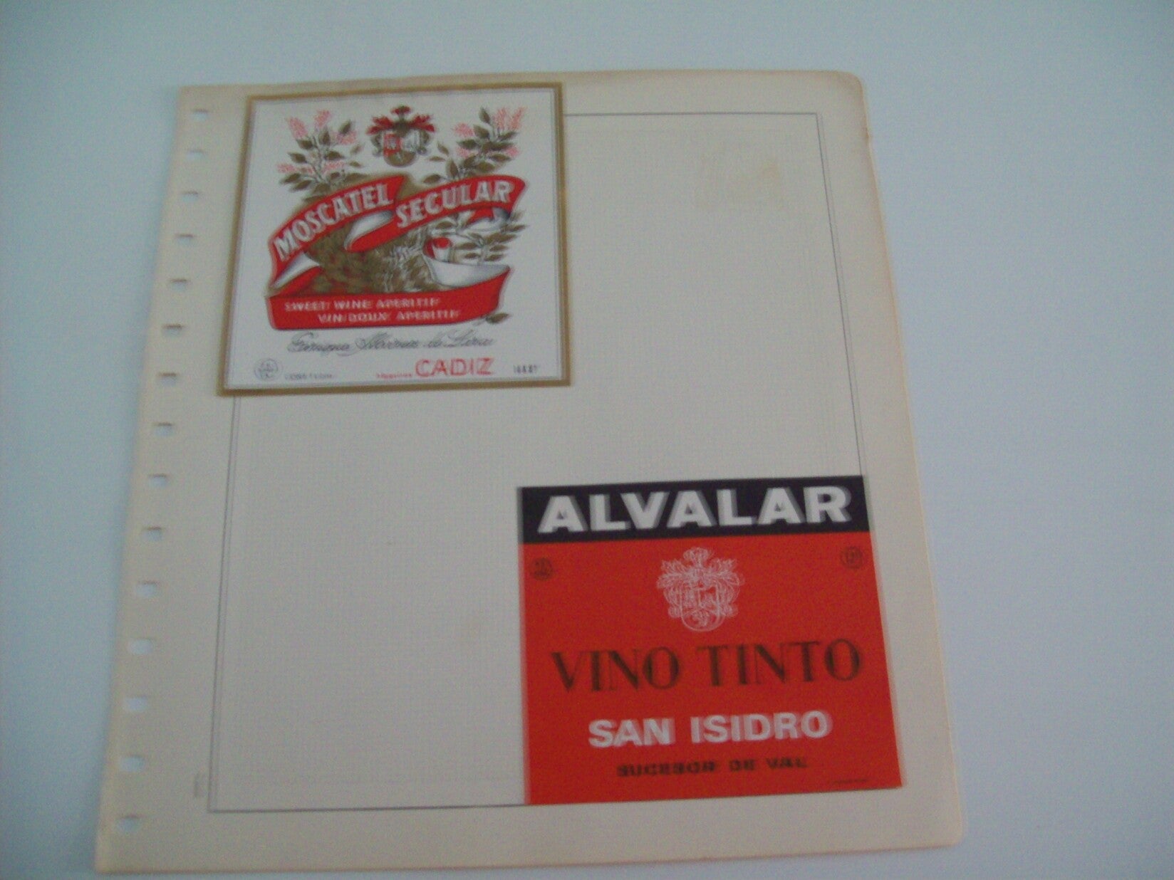 ETIQUETA LICOR 2306: Moscatel Secular de Alvalar