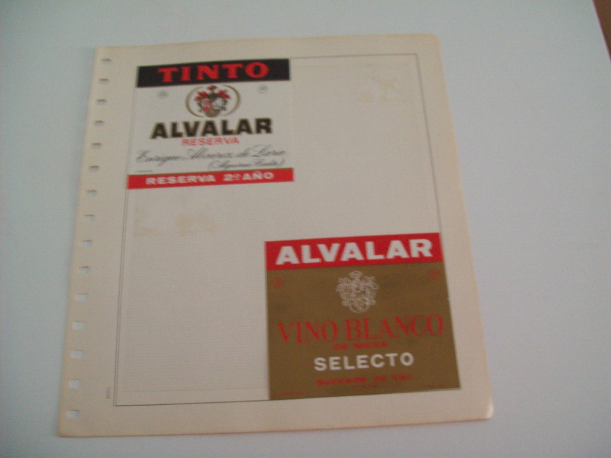ETIQUETA LICOR 2307: Vinos Alvalar