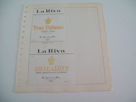 ETIQUETA LICOR 2317: Tres Palmas y Guadalupe de Antonio de la Riva