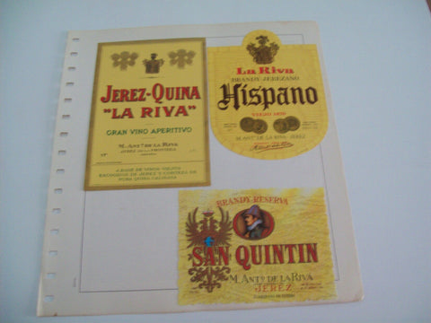 ETIQUETA LICOR 2319: Jerez La Riva Hispano San Quintin