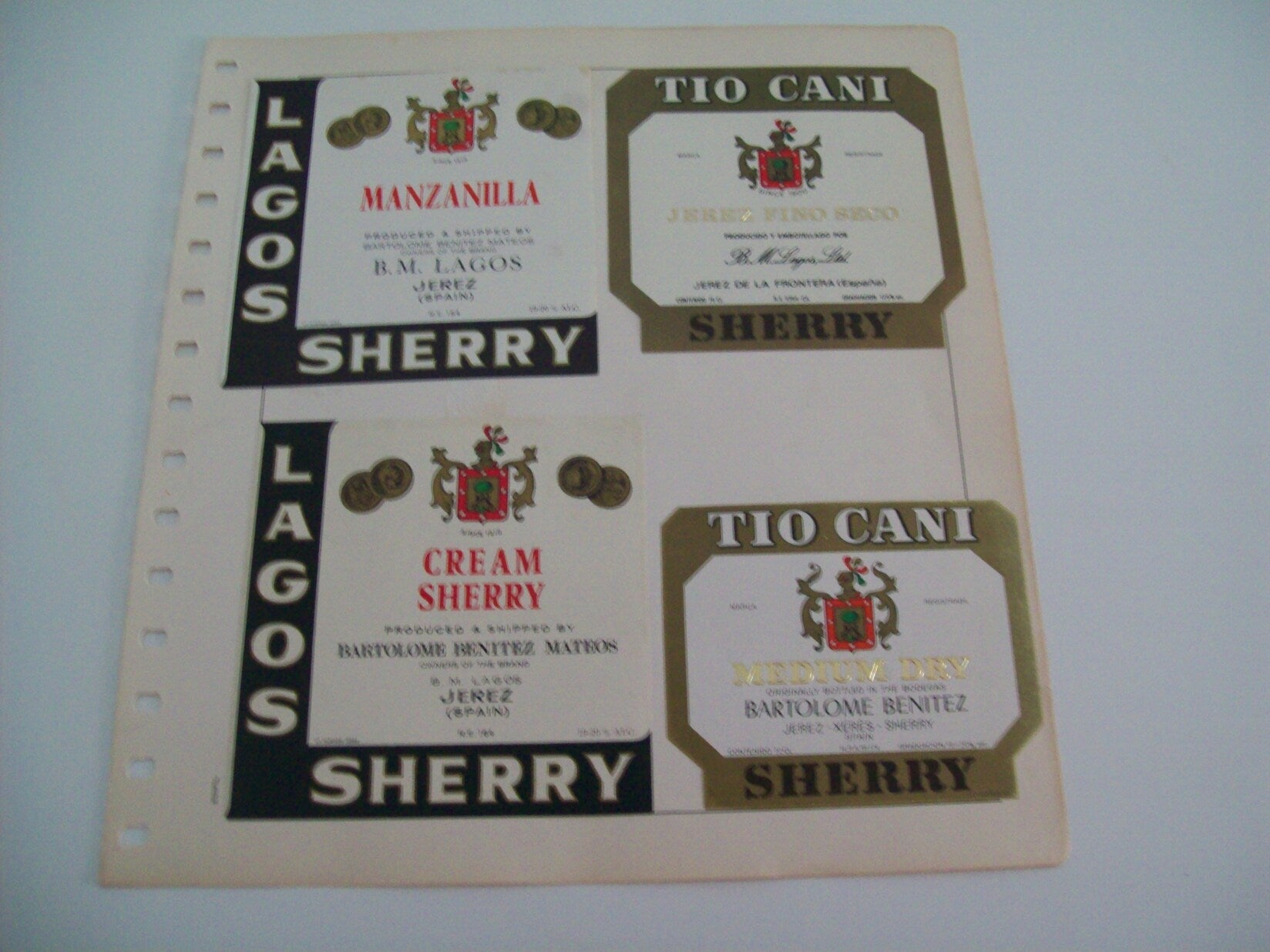 ETIQUETA LICOR 2322: Sherry Lagos