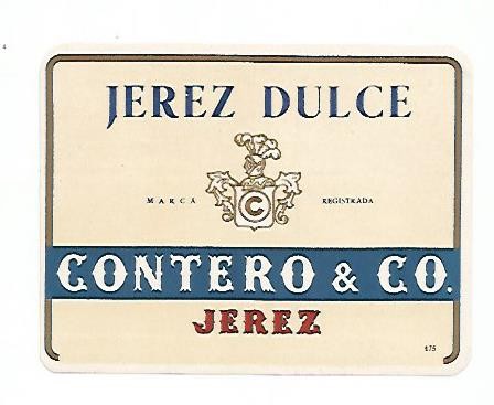 ETIQUETA 2339: Jerez dulce Contero & Co