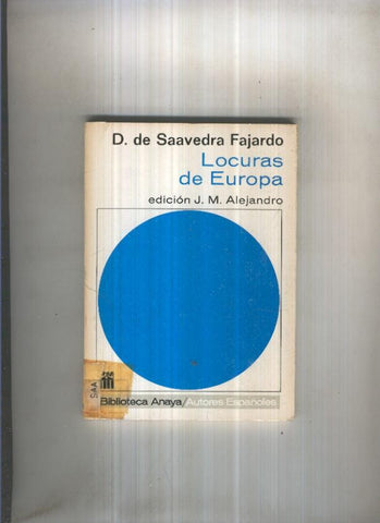 Autores Españoles numero 56: Locuras de Europa