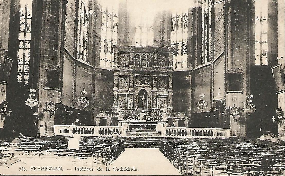 Postal 51420: PERPIGNAN - Interior de la Catedral