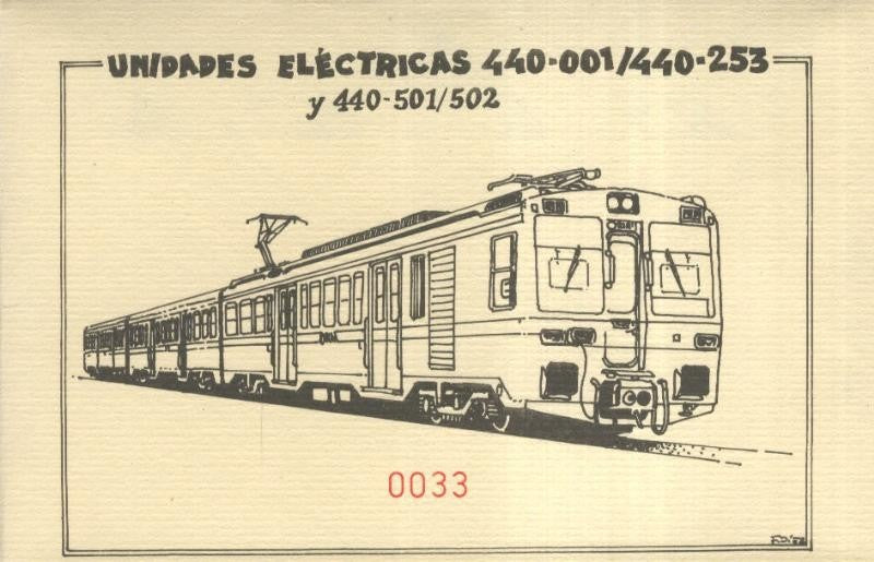 Postal 011225: Carpeta juego postales con Unidades electricas S-440-001/253 