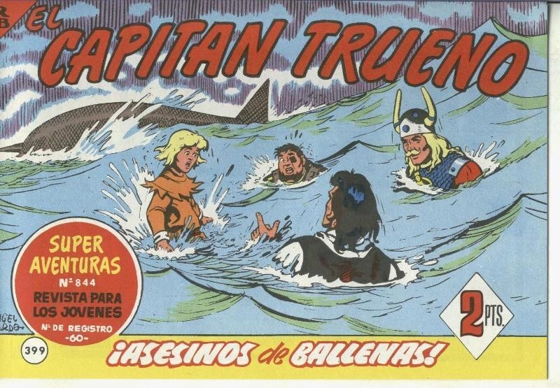 El Capitan trueno facsimil numero 399: Asesinos de ballenas