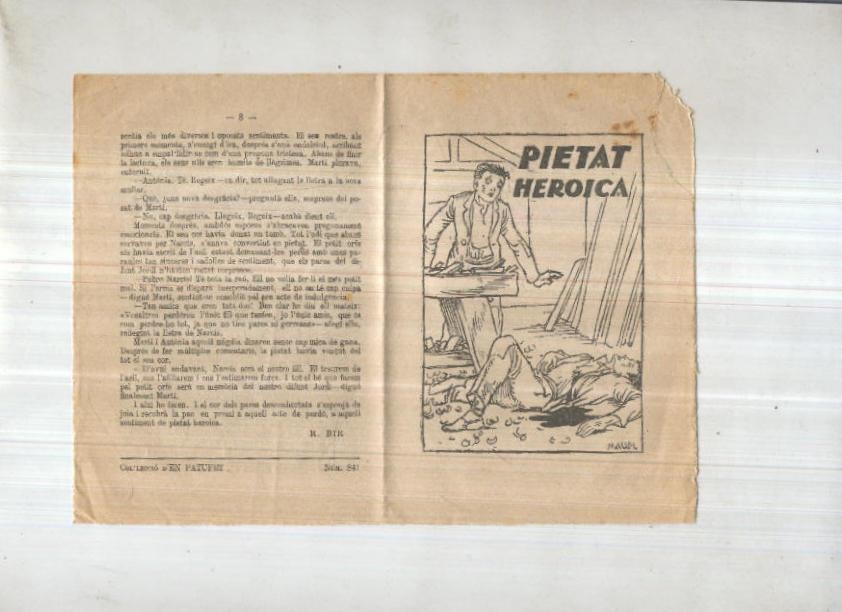 Col-leccio EN PATUFET numero 841: Pietat heroica (cubierta de Mallol)